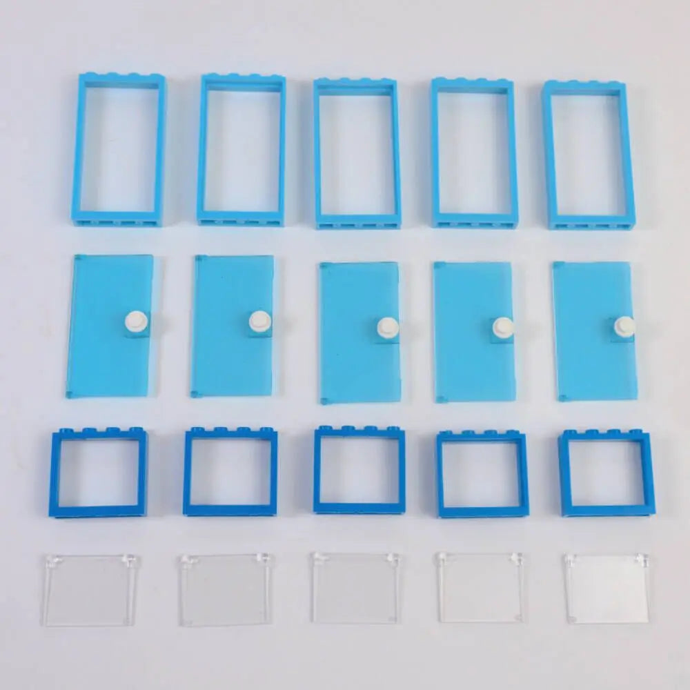 25PCS Windows Doors Building Blocks