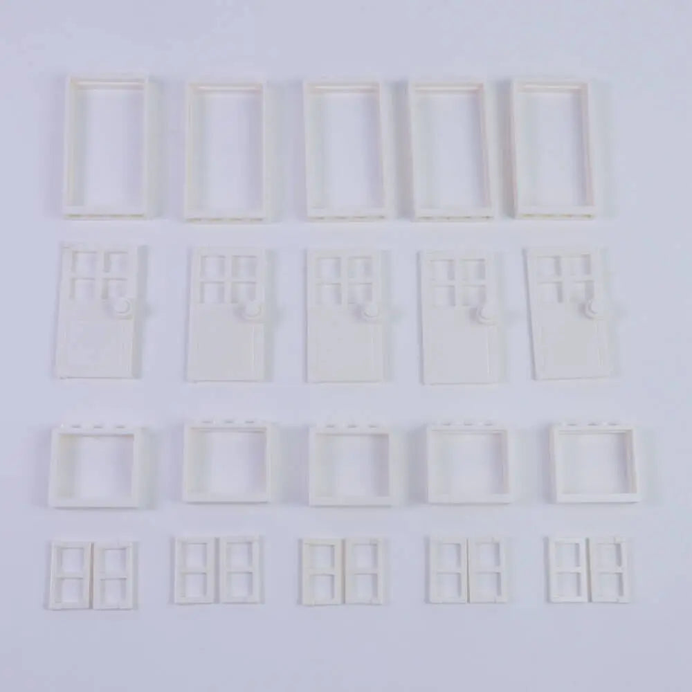 25PCS Windows Doors Building Blocks