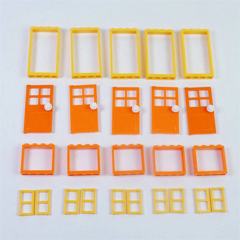 25PCS Windows Doors Building Blocks