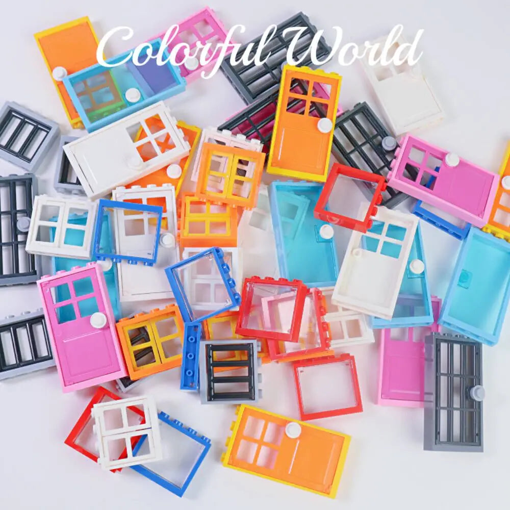25PCS Windows Doors Building Blocks