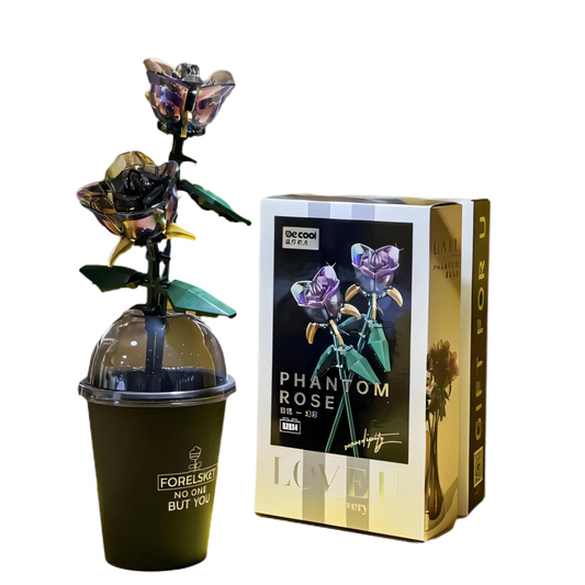 Elegant 3D Black Rose Precision Toys